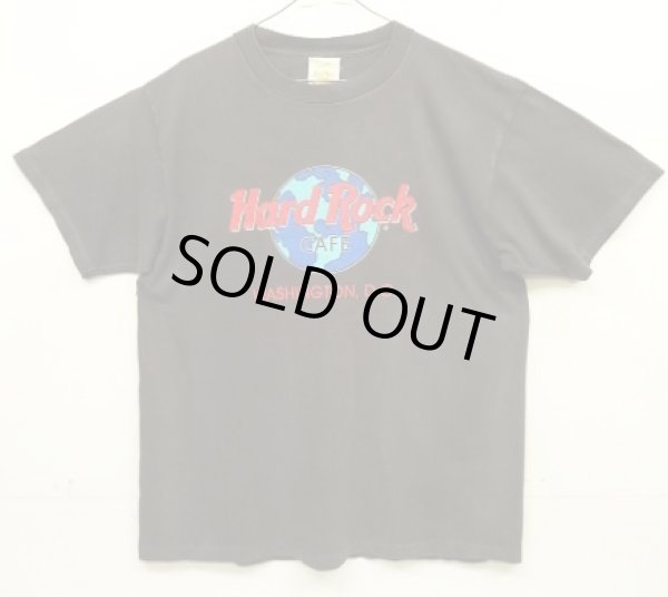 画像1: 90'S HARD ROCK CAFE "WASHINGTON D.C." シングルステッチ 半袖 Tシャツ ブラック USA製 (VINTAGE)