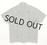 画像: GUAYABERA SHIRT オープンカラー 半袖 キューバシャツ 後染めブラック (VINTAGE)