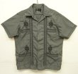 画像1: GUAYABERA SHIRT オープンカラー 半袖 キューバシャツ 後染めブラック (VINTAGE)