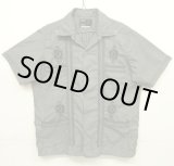 画像: GUAYABERA SHIRT オープンカラー 半袖 キューバシャツ 後染めブラック (VINTAGE)