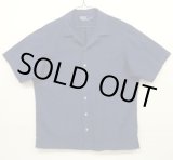 画像: 90'S RALPH LAUREN リネン/コットン ロゴ無し 半袖 オープンカラーシャツ ネイビー (VINTAGE)