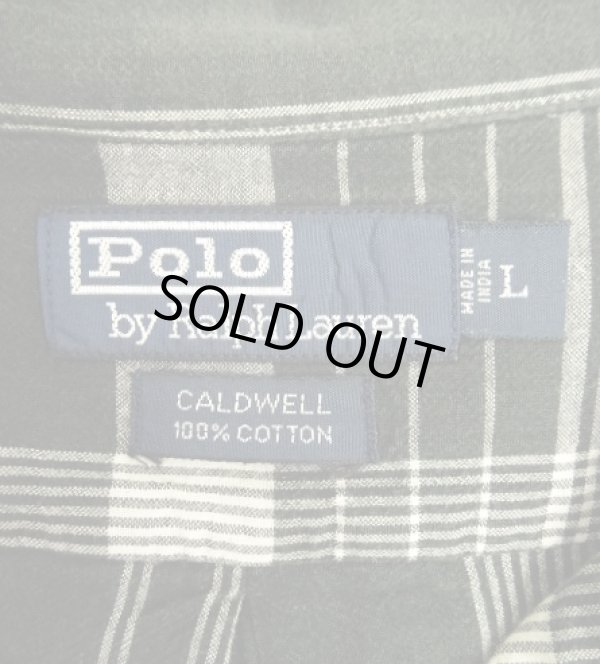 画像2: 90'S RALPH LAUREN "CALDWELL" コットン 半袖 オープンカラーシャツ チェック柄 (VINTAGE)