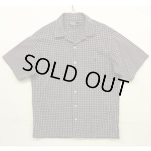 画像: 90'S RALPH LAUREN "ADAMS" コットン 半袖 オープンカラーシャツ チェック柄 (VINTAGE)