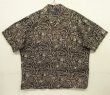 画像1: 90'S RALPH LAUREN "CLAYTON" コットン 半袖 オープンカラーシャツ ブラックベース/ドラゴン柄 (VINTAGE)