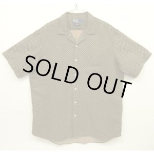 画像: 90'S RALPH LAUREN "BONNARD" シルク/リネン 半袖 オープンカラーシャツ 総柄 (VINTAGE)