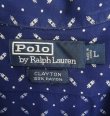 画像2: 90'S RALPH LAUREN "CLAYTON" レーヨン 半袖 オープンカラーシャツ ネイビー/ホワイト小紋柄 (VINTAGE)