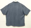 画像4: 90'S RALPH LAUREN "CALDWELL" シルク/リネン 裾ロゴ 半袖 オープンカラーシャツ ブルー (VINTAGE)