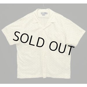 画像: 90'S RALPH LAUREN "CLAYTON" コットン 半袖 オープンカラーシャツ オフホワイトベース/小紋柄 (VINTAGE)