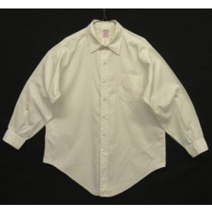 画像: 90'S BROOKS BROTHERS ポプリン レギュラーカラーシャツ ホワイト USA製 (VINTAGE)