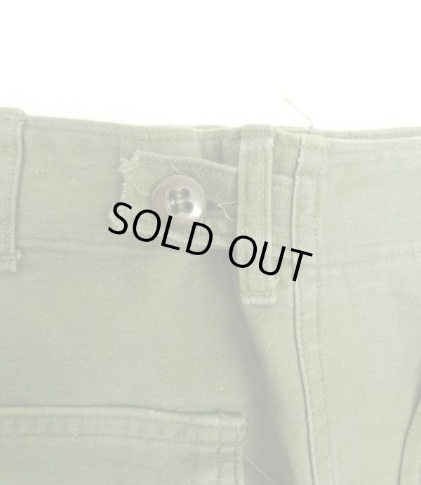 画像5: 60'S アメリカ軍 US ARMY "OG107" 初期モデル コットンサテン 平ボタン ベイカーパンツ W34L33 (VINTAGE)