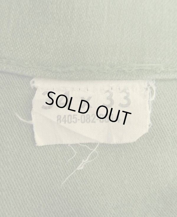 画像4: 60'S アメリカ軍 US ARMY "OG107" 初期モデル コットンサテン 平ボタン ベイカーパンツ W34L33 (VINTAGE)