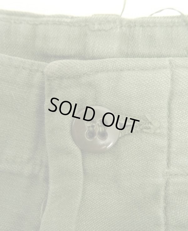 画像3: 60'S アメリカ軍 US ARMY "OG107" 初期モデル コットンサテン 平ボタン ベイカーパンツ W34L33 (VINTAGE)