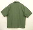 画像4: 90'S GAP 旧タグ リネン/レーヨン 半袖 オープンカラーシャツ オリーブ (VINTAGE)