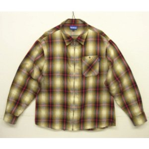 画像: ANDREW フルジップ 長袖 シャツ オンブレチェック (USED)