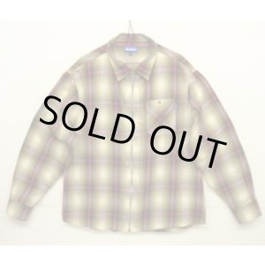 画像: ANDREW フルジップ 長袖 シャツ オンブレチェック (USED)