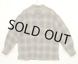 画像: 90'S J.CREW 旧タグ レーヨン 長袖 オープンカラーシャツ オンブレチェック (VINTAGE)