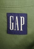 画像2: 90'S GAP 旧タグ リネン/レーヨン 半袖 オープンカラーシャツ オリーブ (VINTAGE)