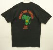 画像4: 90'S ZAIRE-AFRIQUE シングルステッチ 両面プリント ポケット付き 半袖 Tシャツ ブラック USA製 (VINTAGE)