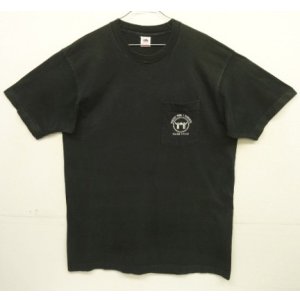 画像: 90'S ZAIRE-AFRIQUE シングルステッチ 両面プリント ポケット付き 半袖 Tシャツ ブラック USA製 (VINTAGE)
