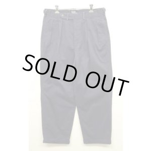 画像: 90'S RALPH LAUREN アジャスター付き ツープリーツ チノパンツ ネイビー USA製 (VINTAGE)