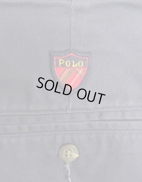 画像5: 90'S RALPH LAUREN アジャスター付き ツープリーツ チノパンツ ネイビー USA製 (VINTAGE)