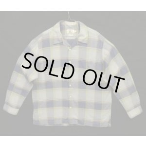 画像: 00'S RRL 白タグ マドラスチェック 長袖 オープンカラーシャツ (VINTAGE)
