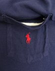画像3: 90'S RALPH LAUREN シングルステッチ 耳付きポケット 半袖 Tシャツ ネイビー USA製 (VINTAGE)