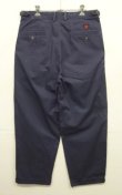 画像4: 90'S RALPH LAUREN アジャスター付き ツープリーツ チノパンツ ネイビー USA製 (VINTAGE)