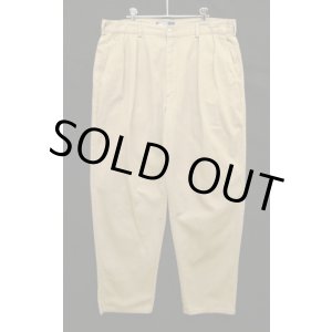 画像: 90'S RALPH LAUREN "ボックスロゴ" ツープリーツ チノパンツ タン (VINTAGE)