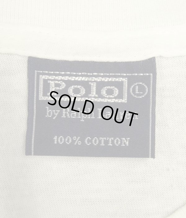 画像2: 90'S RALPH LAUREN シングルステッチ 裾ロゴ 半袖 Tシャツ ホワイト USA製 (VINTAGE)