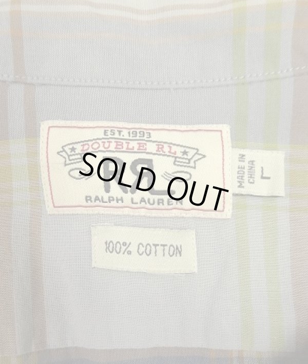 画像2: 00'S RRL 白タグ マドラスチェック 長袖 オープンカラーシャツ (VINTAGE)