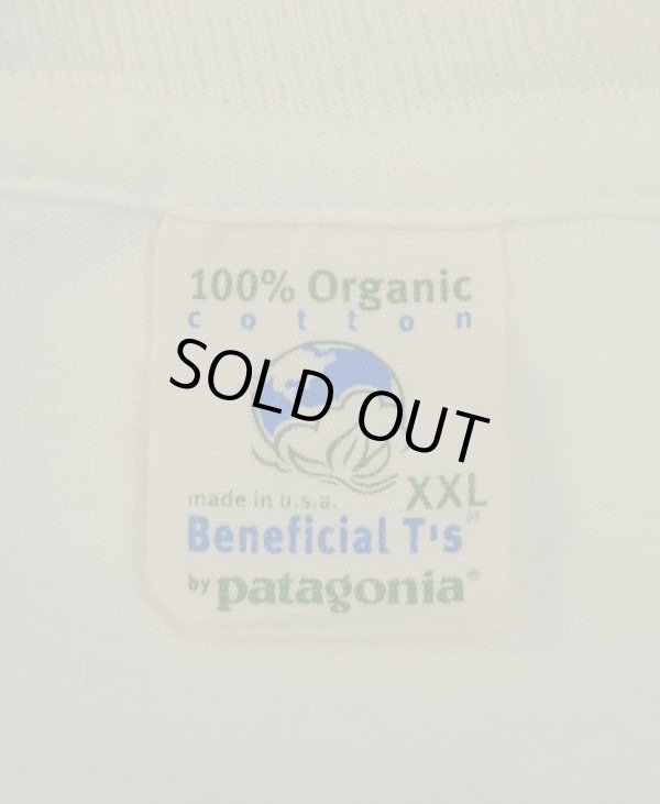 画像3: 90'S PATAGONIA "BENEFICIAL T'S" バックプリント 長袖 Tシャツ ホワイト USA製 (VINTAGE)
