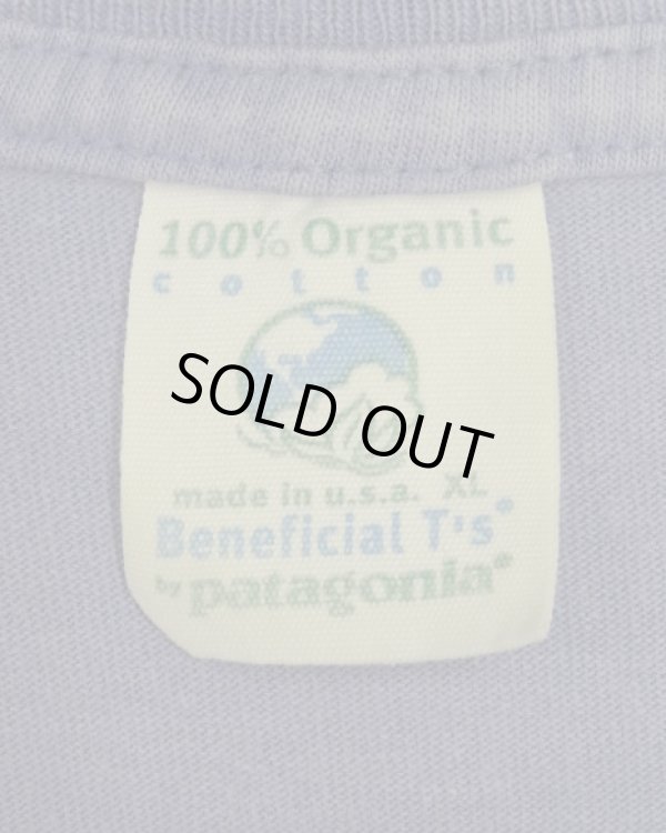 画像3: 90'S PATAGONIA "BENEFICIAL T'S" バックプリント 半袖 Tシャツ フェードブルー USA製 (VINTAGE)