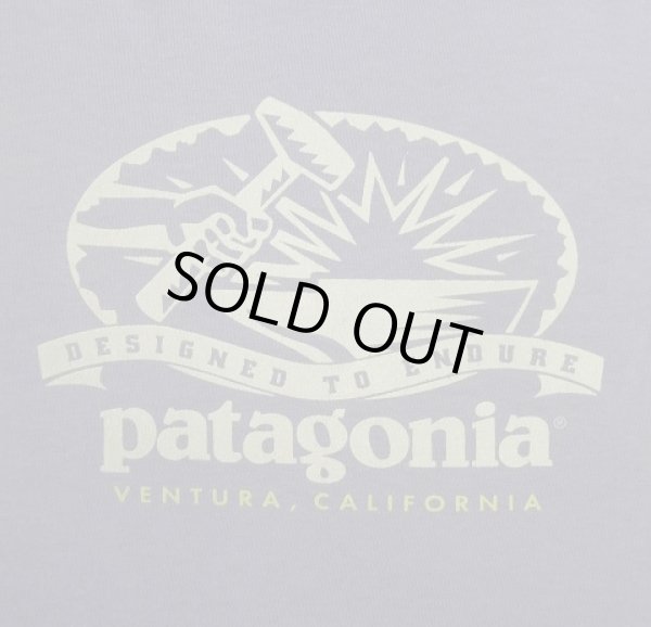 画像2: 90'S PATAGONIA "BENEFICIAL T'S" バックプリント 半袖 Tシャツ フェードブルー USA製 (VINTAGE)