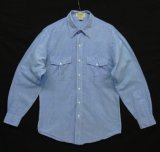画像: 80'S LL Bean インド綿 長袖 シャツ ブルー インド製 (VINTAGE)