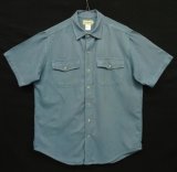 画像: 90'S LL Bean シルク100% 半袖 シャツ ダークブルー (VINTAGE)