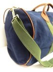 画像4: 80'S LL Bean キャンバス/レザー ダッフルバッグ ネイビー/オリーブ USA製 (VINTAGE)