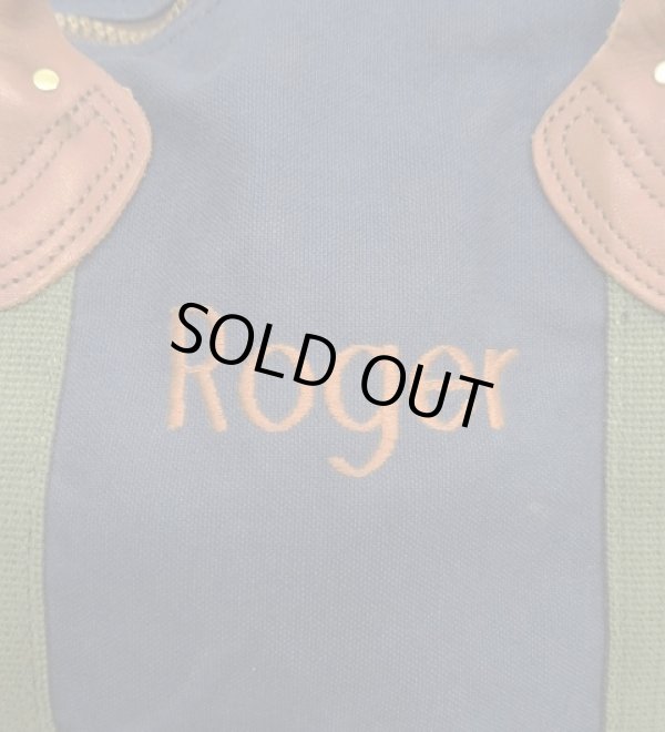 画像6: 80'S LL Bean キャンバス/レザー ダッフルバッグ ネイビー/オリーブ USA製 (VINTAGE)