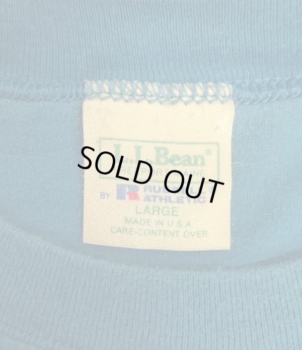 画像2: 90'S LL Bean x RUSSELL ATHLETIC ポケット付き 長袖 Tシャツ ブルー USA製 (VINTAGE)