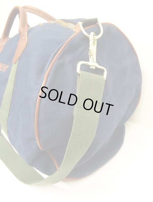 画像5: 80'S LL Bean キャンバス/レザー ダッフルバッグ ネイビー/オリーブ USA製 (VINTAGE)