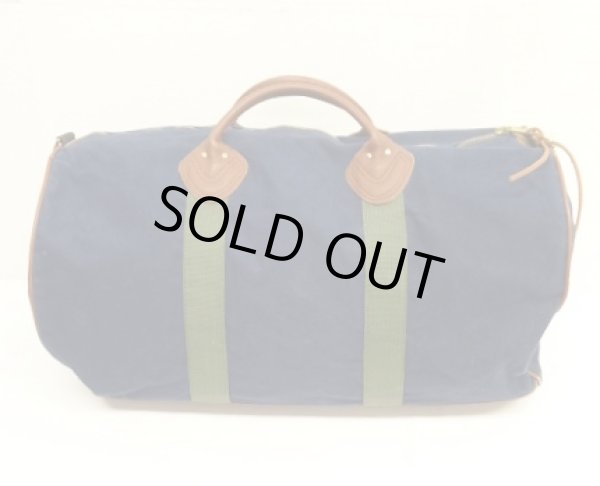 画像7: 80'S LL Bean キャンバス/レザー ダッフルバッグ ネイビー/オリーブ USA製 (VINTAGE)