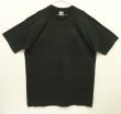 画像1: 90'S BVD シングルステッチ 耳付きポケット 半袖 Tシャツ ブラック USA製 (VINTAGE)