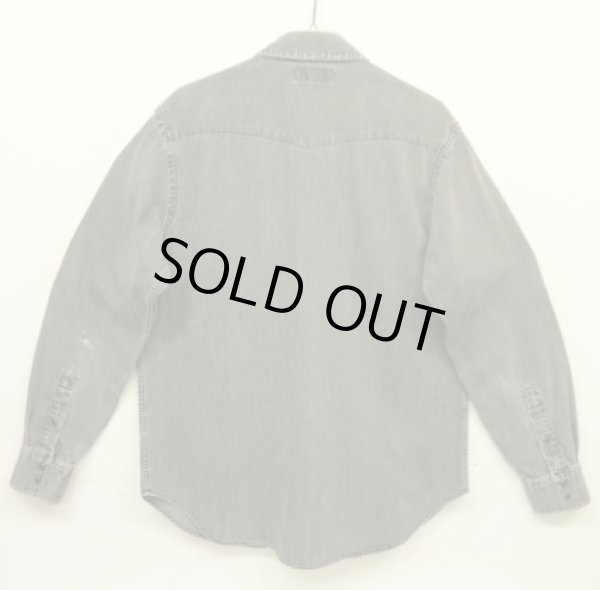 画像3: 90'S RALPH LAUREN "WESTERN" デニム 長袖 ウエスタンシャツ ブラック (VINTAGE)