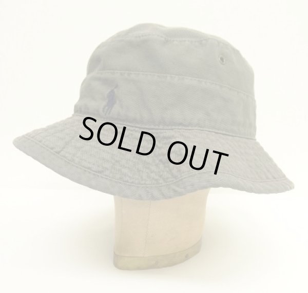 画像1: 90'S RALPH LAUREN ロゴ刺繍 ハット カーキ USA製 (VINTAGE)