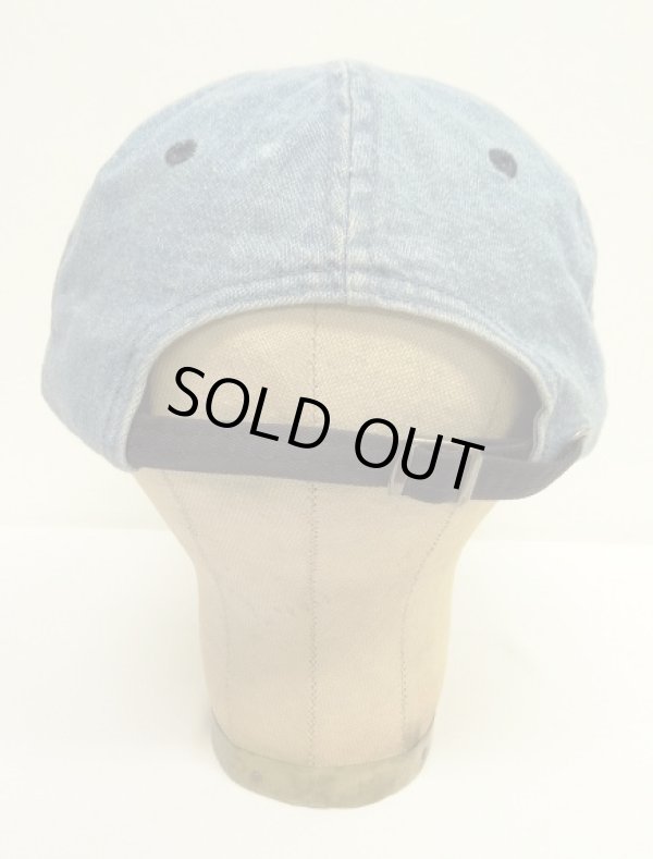 画像4: 90'S RALPH LAUREN "POLO SPORT" ロゴ刺繍 デニム ベースボールキャップ ツートンカラー USA製 (VINTAGE)