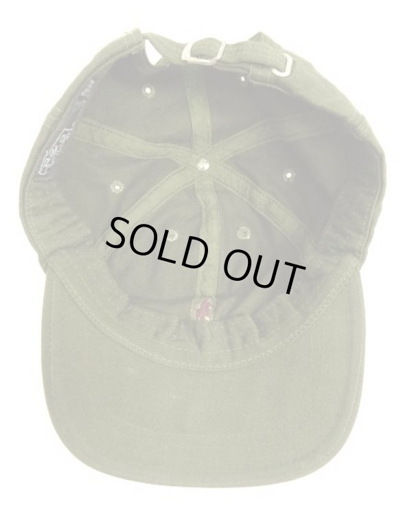 画像5: 90'S RALPH LAUREN ロゴ刺繍 ベースボールキャップ オリーブ USA製 (VINTAGE)