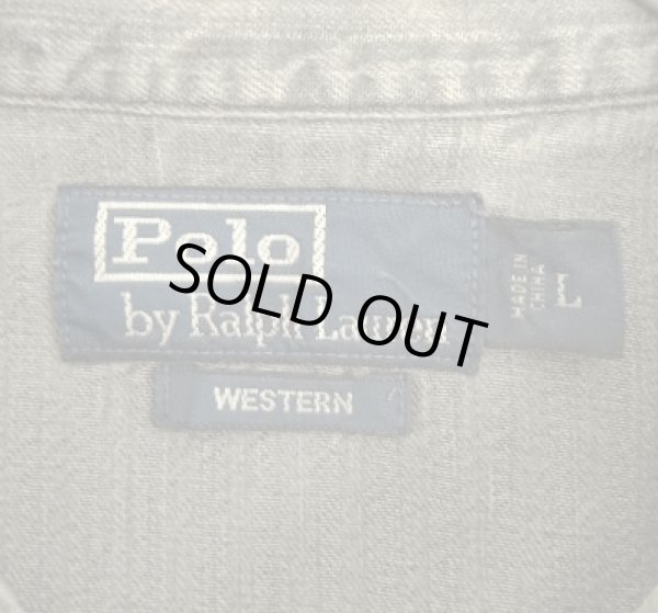 画像2: 90'S RALPH LAUREN "WESTERN" デニム 長袖 ウエスタンシャツ ブラック (VINTAGE)