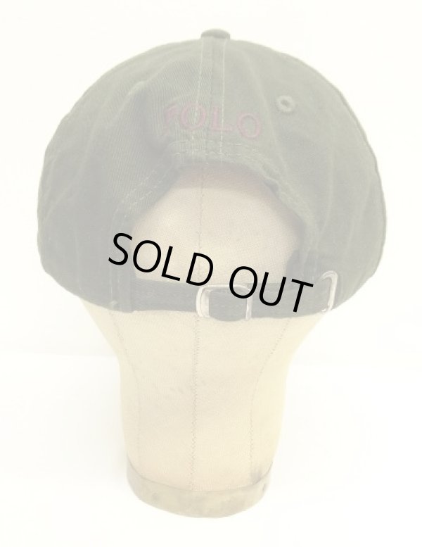 画像4: 90'S RALPH LAUREN ロゴ刺繍 ベースボールキャップ オリーブ USA製 (VINTAGE)