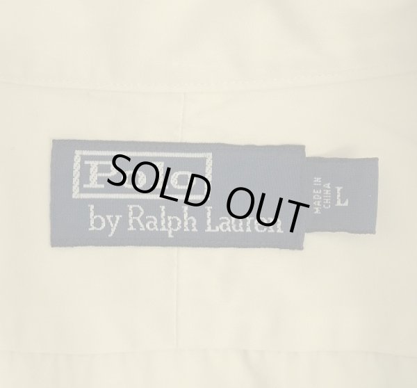 画像2: 90'S RALPH LAUREN シルク/コットン 長袖 シャツ オフホワイト (VINTAGE)