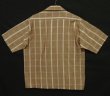 画像3: 70'S SEARS コットン/ポリ 半袖 オープンカラーシャツ チェック柄 (VINTAGE)